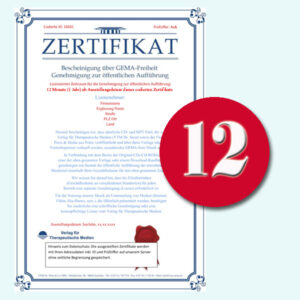 GEMA Zertifikat für 12 Monate